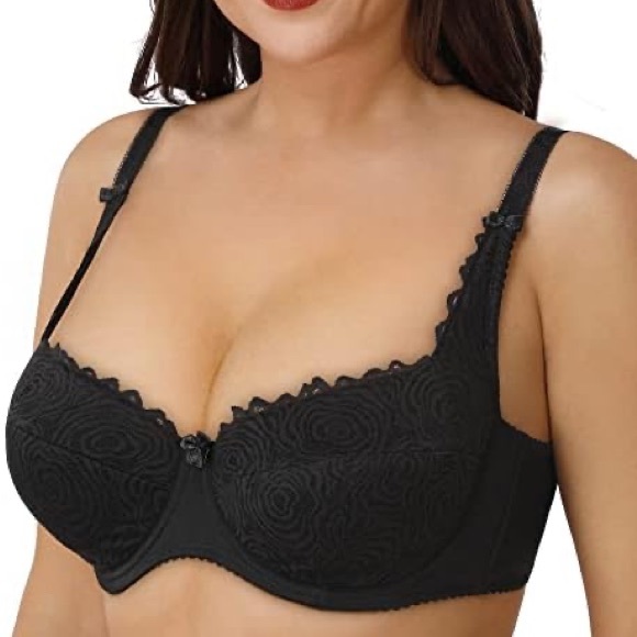 OGET Women Plus Size Push Up Bras Underwire Comfort Lace Bra with Back Support - Picture 3 of 13